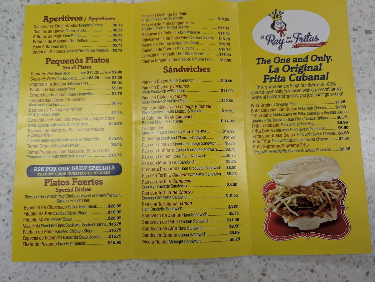El Rey De Las Fritas Menu - Image 2