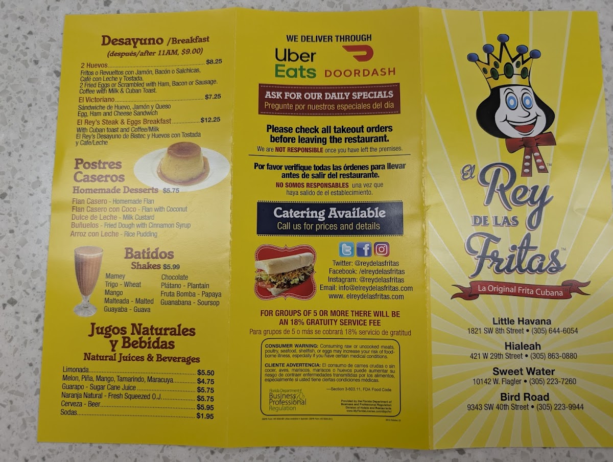 El Rey De Las Fritas Menu - Image 4